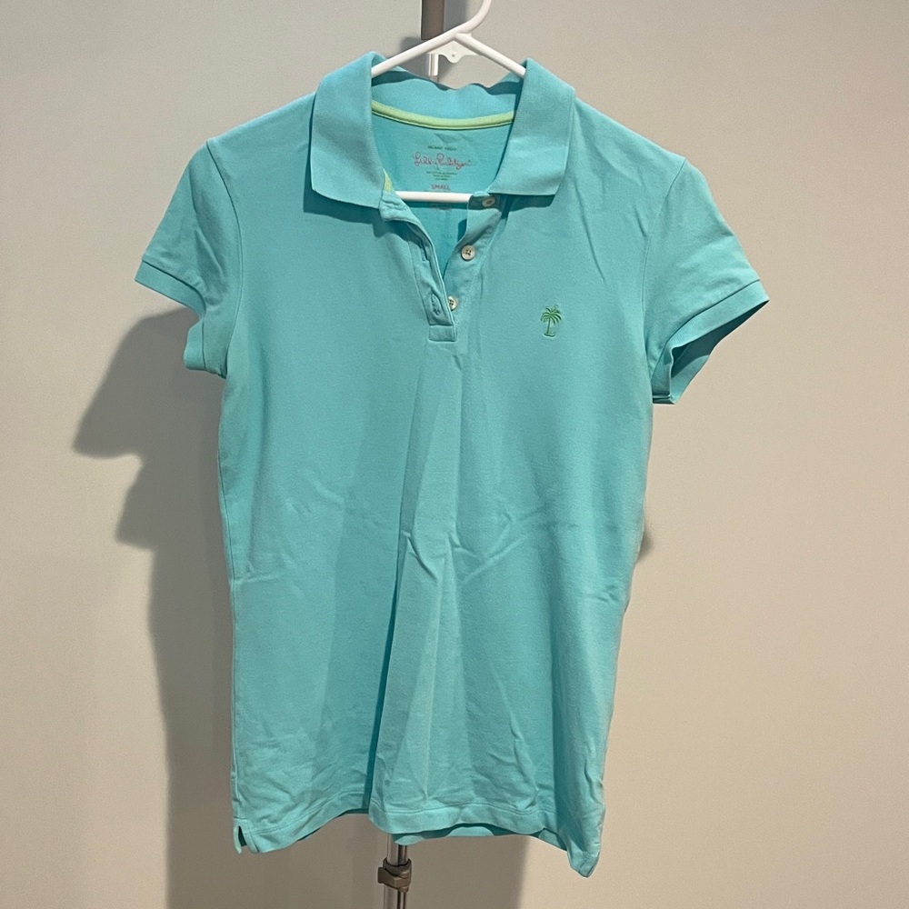 Lilly Pulitzer Aqua Button Down Shirt